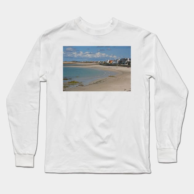 Cobo Bay, Guernsey Long Sleeve T-Shirt by RedHillDigital